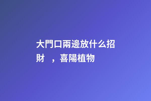 大門口兩邊放什么招財，喜陽植物